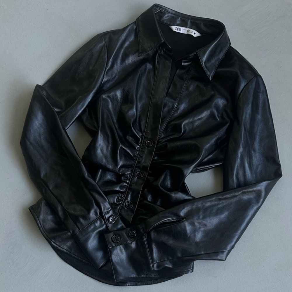 Zara leather top